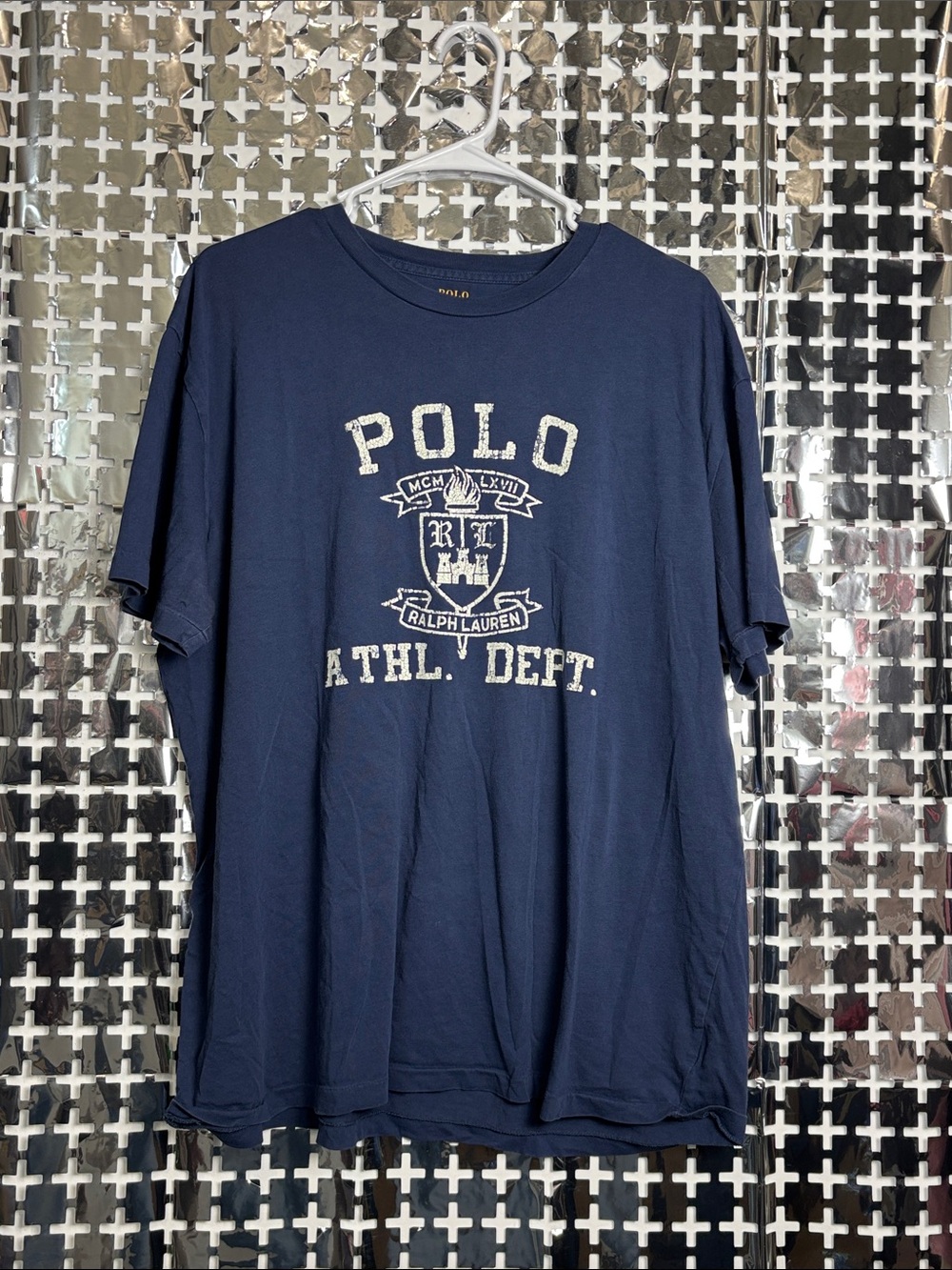 Polo by Ralph Lauren Navy Graphic Athletic Dept. Short Sleeve Tee